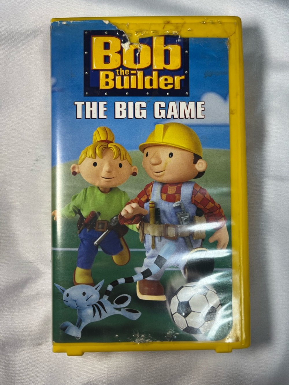 Bob the Builder The Big Game VHS 2001 HIT Entertainment Yellow Tape Case Kids